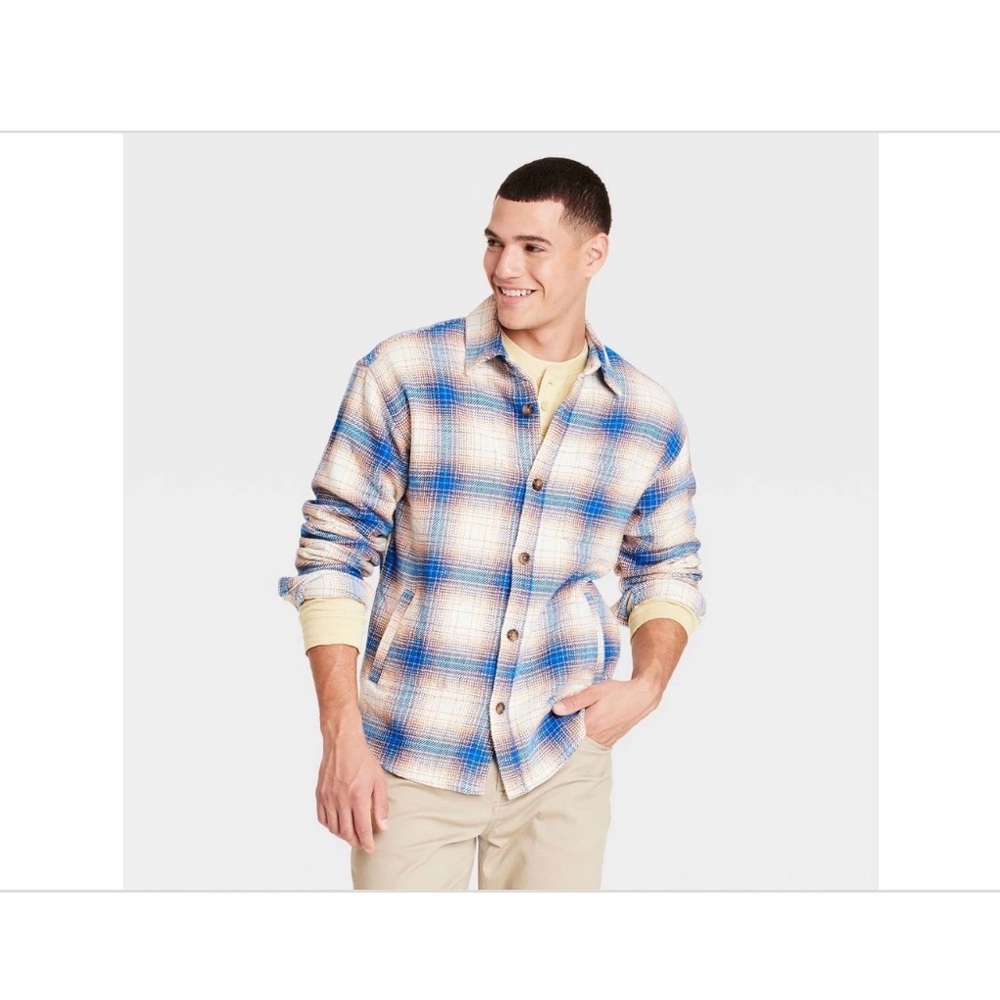 Men's Heavyweight Flannel Long Sleeve Button-Down Shirt